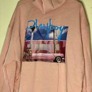 PLAYBOY X MISSGUIDED Lt. pink oversized hoodie